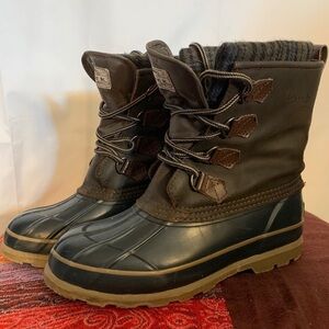 Vintage duck brand duck boots leather upper 8